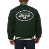 New york jets handmade wool jacket green 2