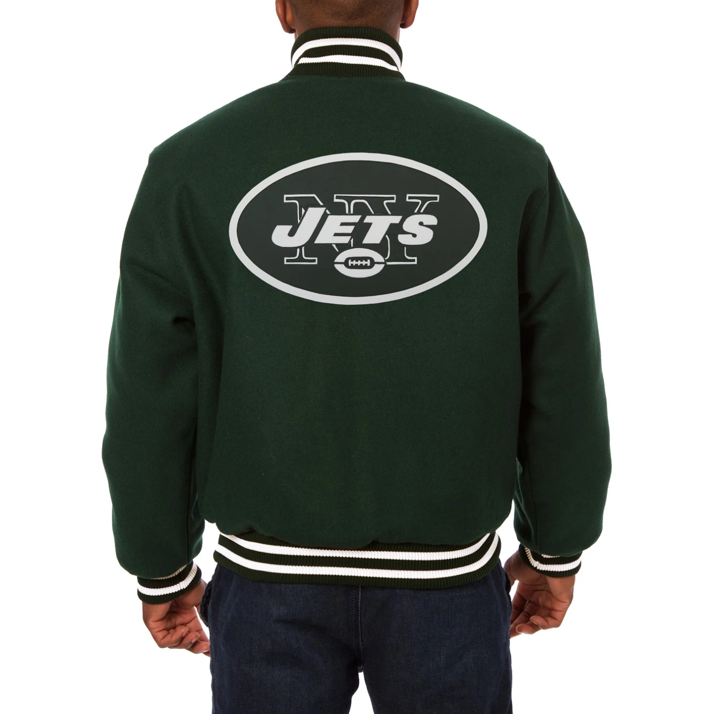 New york jets handmade wool jacket green 2