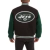 New york jets handmade wool varsity jacket black green 2