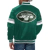New york jets home game satin varsity jacket green