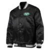 New york jets locker room satin varsity satin jacket black 1