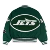 New york jets pennant green wool varsity jacket