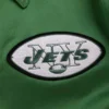 New york jets satin windbreaker chest logo