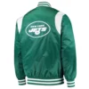 New york jets starter prime time satin varsity jacket green 1