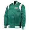 New york jets starter prime time satin varsity jacket green 2