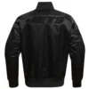 New york jets triple black satin jacket