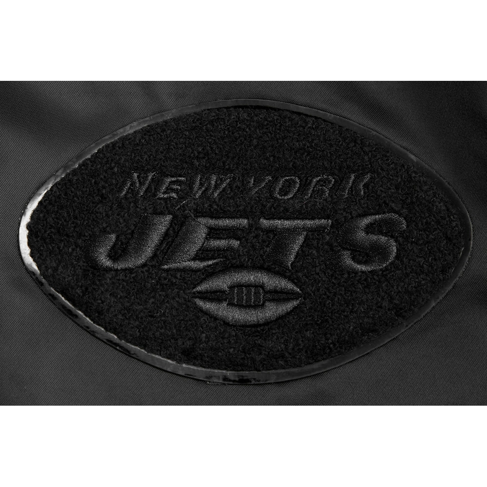 New york jets triple black satin patch logo