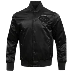 New York Jets Triple Black Satin Jacket