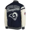 New york jets victory formation commemorative full snap varsity jacket navy white 2 1