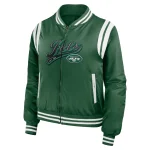 New York Jets Women's Full-Zip Green Satin Jacket