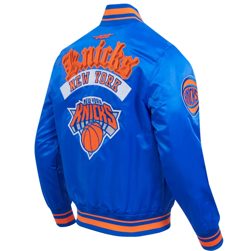 New york knicks best of mens rib satin jacket