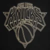 New york knicks black gold wool leather varsity jacket black 10