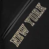 New york knicks black gold wool leather varsity jacket black 7