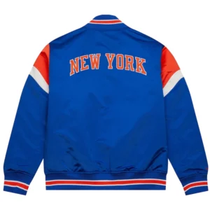 New york knicks cooperstown full snap satin varsity jacket 2