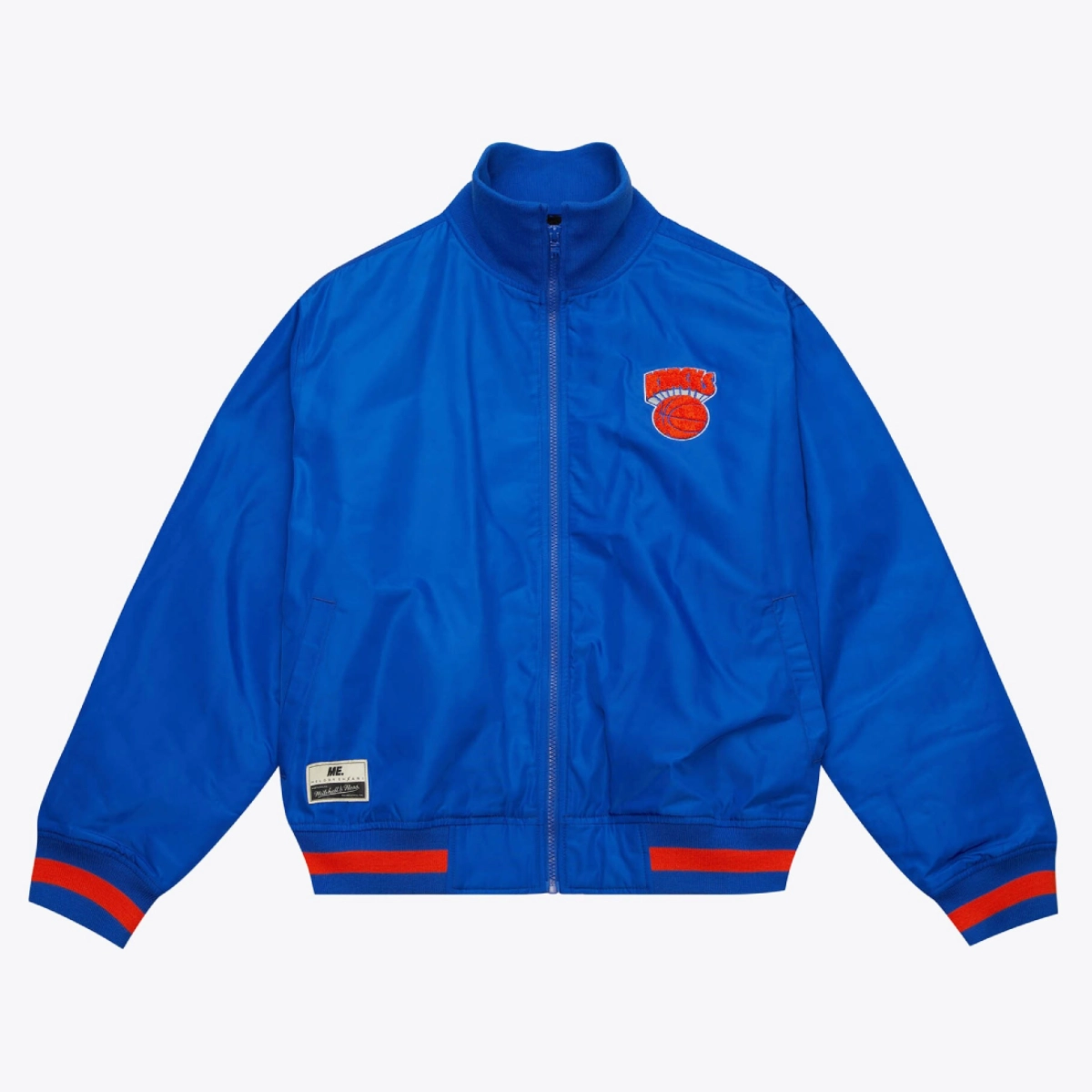 New york knicks full zip satin jacket
