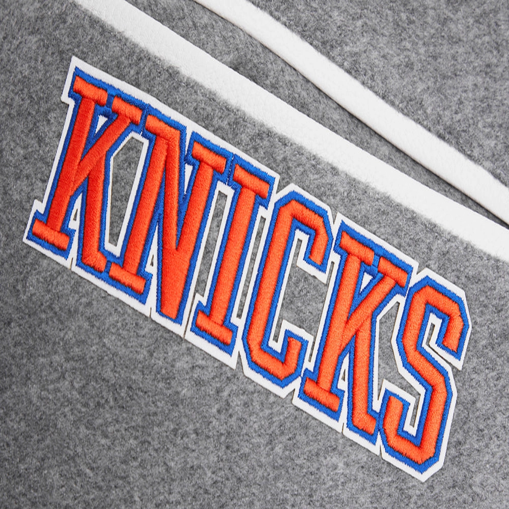 New york knicks mashup wool leather varsity jacket greywhite 2 1