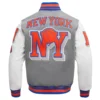 New york knicks mashup wool leather varsity jacket greywhite 4 1