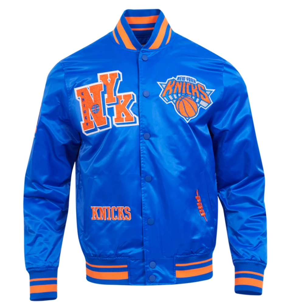 New york knicks nba best of mens rib satin jacket