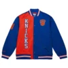 New york knicks og 20 full snap satin varsity jacket 3