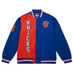 New York Knicks Team OG 2.0 Satin Full-Snap Blue Jacket