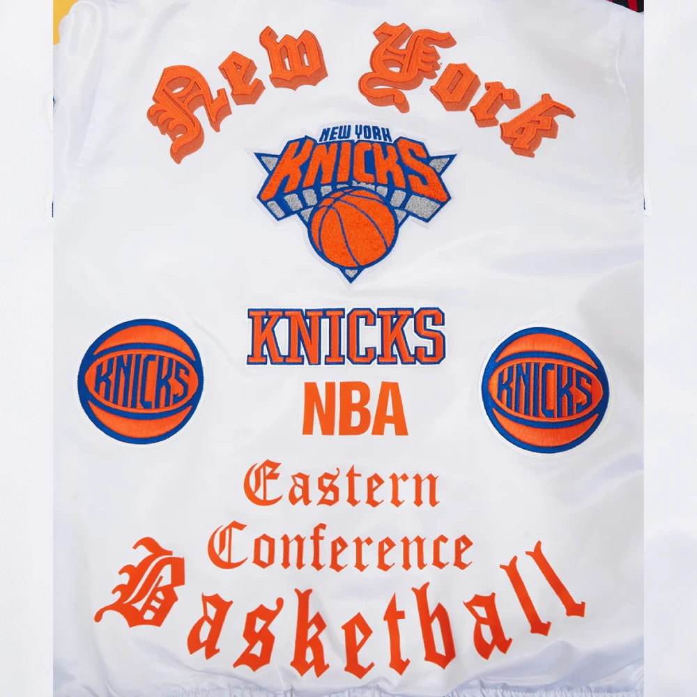 New york knicks old english satin white patch