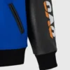New york knicks ovo x nba wool leather sleeve ovo logo