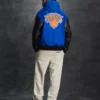 New york knicks ovo x nba wool leather varsity jacket