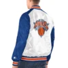 New york knicks renegade satin varsity jacket white blue 2