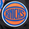 New york knicks script tail ribbed knitted satin varsity jacket black 1