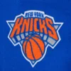New york knicks script tail womens wool leather varsity jacket blue white 1