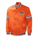 New York Knicks Slider Orange Satin Jacket