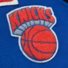 New york knicks team legacy full snap satin varsity jacket blue black 4