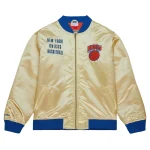 New York Knicks Vintage Logo Team OG 2.0 Satin Full-Zip Gold Jacket