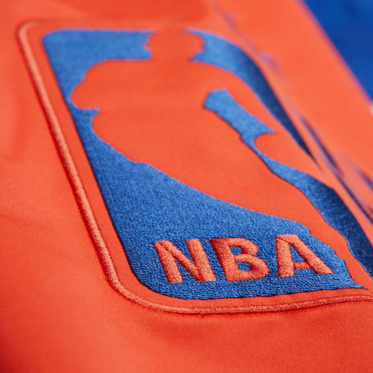 New york knicks team origins blue ornage satin jacket