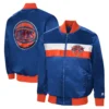 New york knicks the ambassador satin varsity jacket blue 1