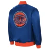 New york knicks the ambassador satin varsity jacket blue 2