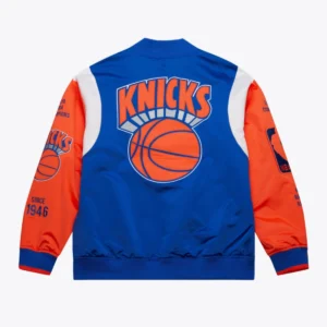 New york knicks vintage team origins bomber jacket