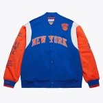 New York Knicks Vintage Team Origins Blue Satin Jacket