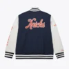 New york knicks washed varsity jacket