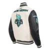 New york liberty retro classic white and black varsity jacket