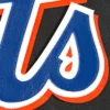 New york mets full real leather varsity jacket black 3