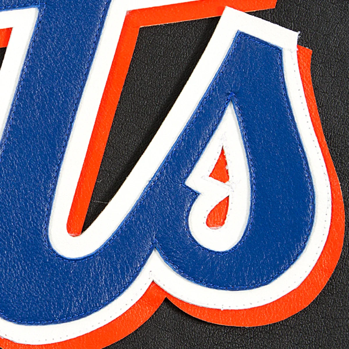 New york mets full real leather varsity jacket black 3