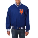 New York Mets One Color Blue Wool Jacket