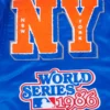 New york mets mashup full snap ribbed knitted satin varsity jacket blue 2 1