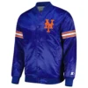 New york mets pick roll full snap satin varsity jacket blue 2