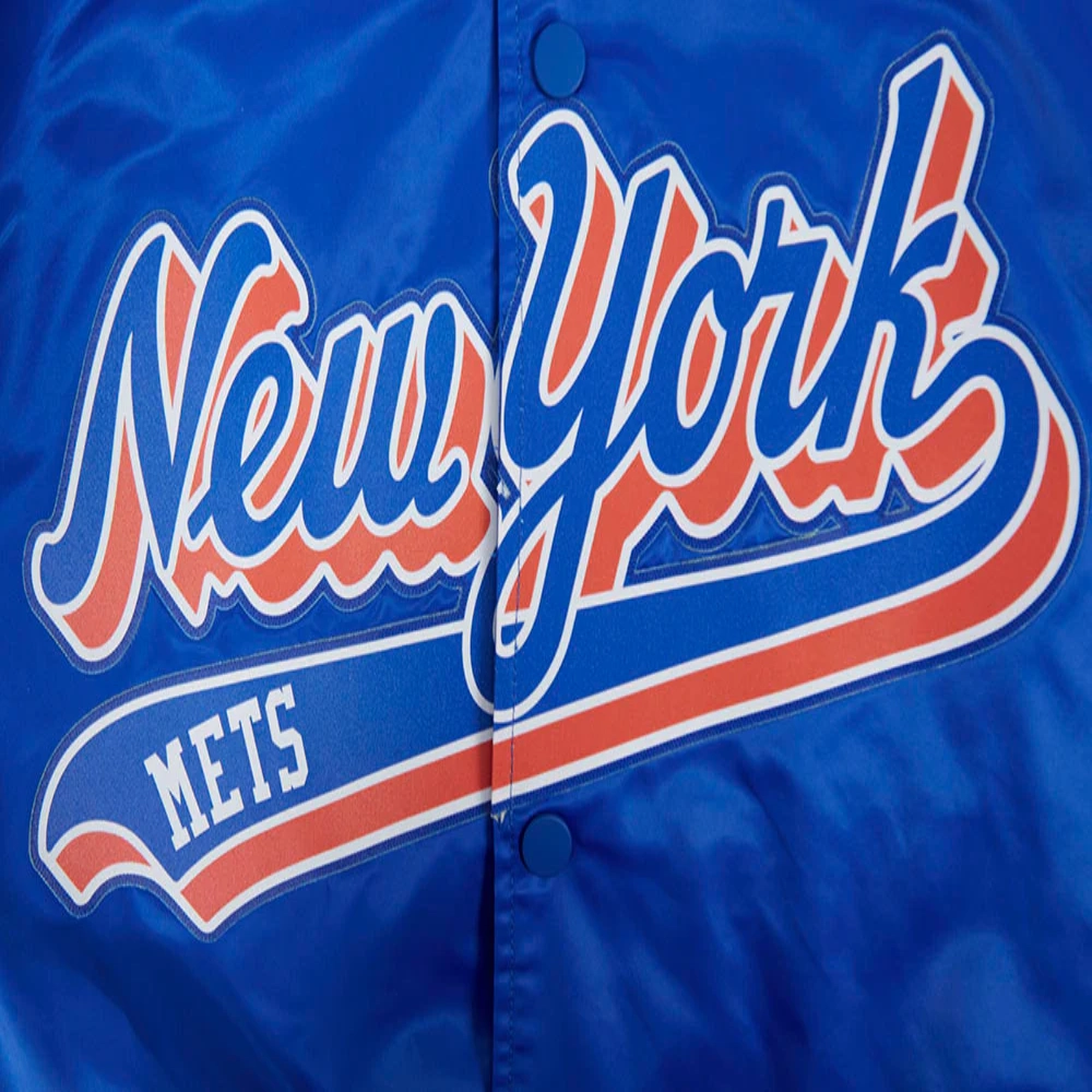 New york mets script tail satin varsity jacket blue 4