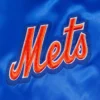 New york mets script tail womens satin varsity jacket blue 5