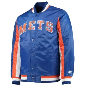 New york mets the ace satin varsity jacket blue 2