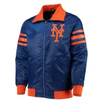 New York Mets The Captain II Blue Satin Bomber Jacket