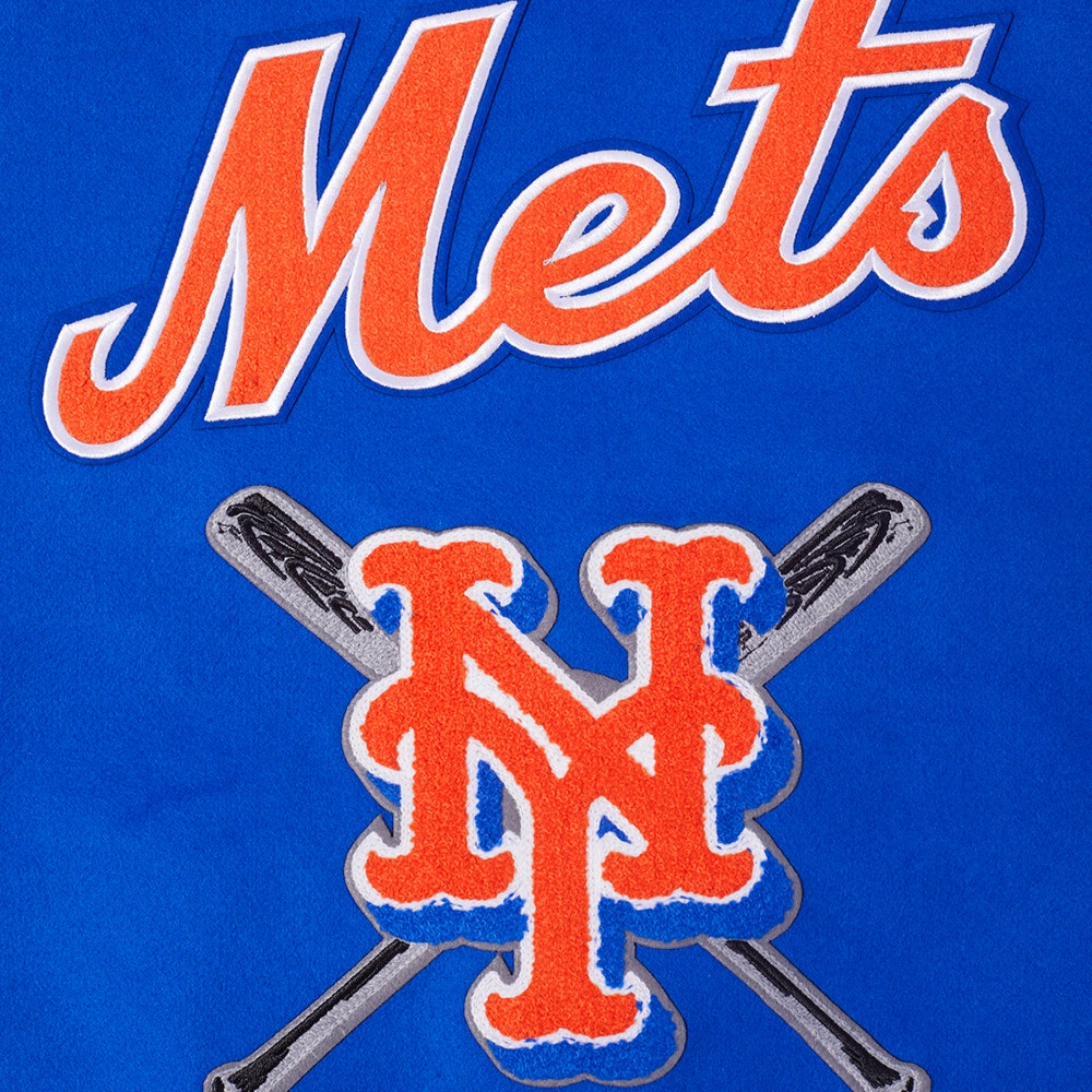 New york mets womens mashup wool leather varsity jacket bluewhite 3 1